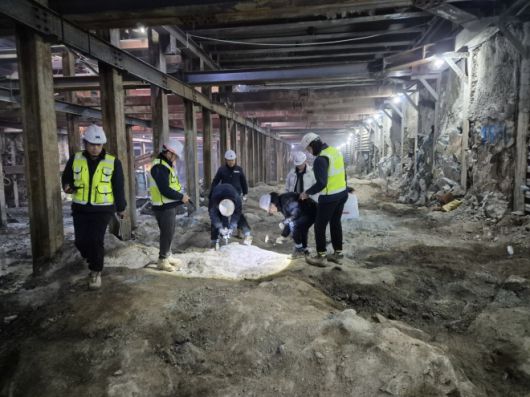 도시철도 2호선 1단계 구간 공사에서 대규모 암반이 추가로 발견됐다. 광주광역시 제공