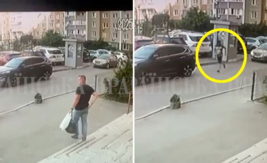 이반 보로니치 대령(왼쪽)과 총격 용의자(노란색 원). 출처=텔레그램