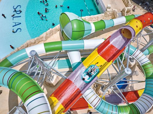 1일 재개장한 충남 예산 스플라스 스파&워터파크의 토네이도&갤럭시 블라스터. 스플라스 제공