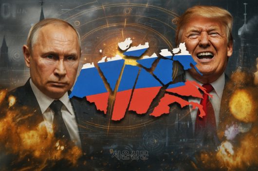 도널드 트럼프 미국 대통령이 대선 기간인 2024년 모금행사에서 “과거 블라디미르 푸틴 러시아 대통령과 시진핑 중국 국가주석에게 각각 우크라이나·대만 침공 시 미국은 모스크바와 베이징을 폭격할 것이라고 경고했다”라고 말하는 음성이 담긴 파일을 9일(현지시간) 미국 CNN방송이 공개했다. 사진은 AI로 생성한 관련 일러스트.
