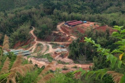 중국이 미얀마 동부 샨주 페콘에서 운영하는 배터리 금속 광산 전경 AFP 연합뉴스