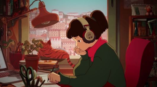 유튜브 채널 ‘로파이 걸’ 제이드의 모습.