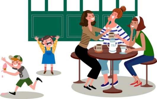 국민 10명 중 7명 이상은 양육자가 공공장소에서 자녀를 통제하지 못하면 “무개념하다”고 생각하는 것으로 나타났다. 아이클릭아트