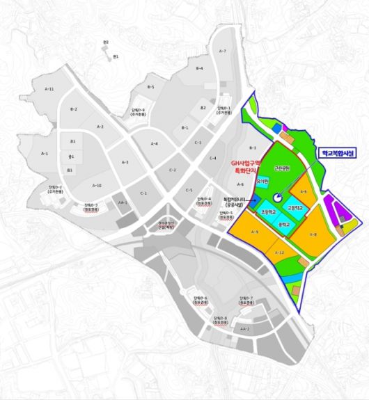 GH 남양주왕숙2 공공주택지구 내 복합커뮤니티 시설 위치도
