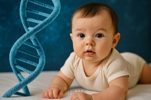 세계 최초로 ‘유전자 편집 아기’를 탄생시켜 세계적인 논란을 일으킨 중국 유명 과학자 허젠쿠이(賀建奎·41) 박사가 미국에서 연구를 재개할 계획이라고 밝혔다. 그는 인간 배아 유전자 편집이 ‘아이폰’처럼 표준화되고 대중화되는 날이 오길 바란다고도 말했다. 사진은 AI(인공지능)로 생성한 유전자 편집 아기 상상도. 서울신문