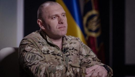 우크라이나 현지 언론과 인터뷰 중인 우크라이나 보안국(SBU) 수장 바실 말리우크. 영상 캡처