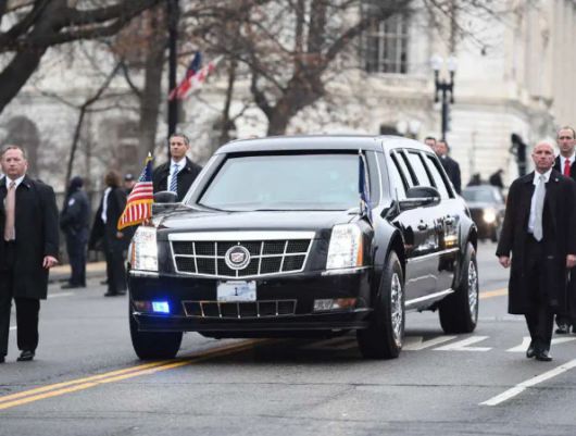 미국 대통령 전용 리무진 캐딜락 원 자료사진