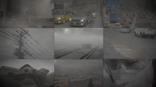 일본 정부가 26일 ‘화산방재의 날’을 맞아 후지산이 대규모 분화했을 경우 화산재 피해를 상상해볼 수 있는 CG(컴퓨터그래픽) 영상을 제작했다. 일본 내각부 유튜브 영상 캡처