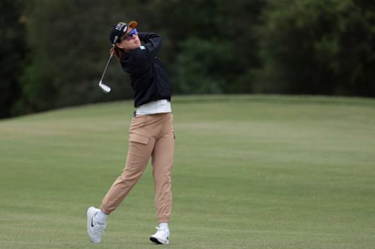 GLF-SPO-USL-JM-EAGLE-LA-CHAMPIONSHIP-PRESENTED-BY-PLASTPRO-2025 - 전인지rk 18일(한국시간) 미국 캘리포니아주 로스앤젤레스의 엘카바예로 컨트리클럽(파72)에서 열린 미국여자프로골프(LPGA) 투어 JM 이글 LA 챔피언십 1라운드에 나서고 있다. AFP 연합뉴스