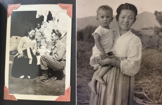 6·25 당시 한국인 여성과 파병 온 미국인 남성 커플의 손녀라고 밝힌 글쓴이가 올린 옛 흑백 사진. 온라인 커뮤니티 ‘레딧’ 캡처
