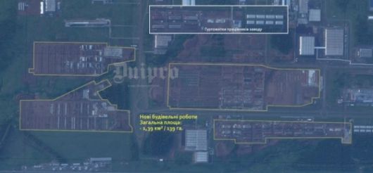 알라부가 드론 공장 부지에서 포착된 신규 건설 현장 위성사진. 북한 인력 투입 가능성이 제기되는 곳으로, 기숙사 등 지원 시설 공사가 진행 중인 모습이 담겼다. 출처=텔레그램