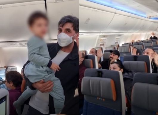 우는 아이를 달래려고 ‘아기상어’를 떼창하는 승객들. 여행 블로거 파릭시트 발로치 인스타그램