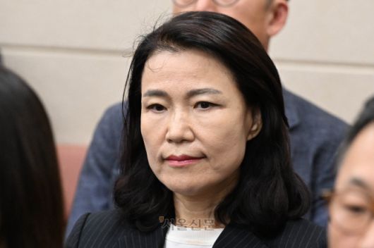 이진숙 전 방송통신위원장이 14일 국회 과학기술정보방송통신위원회에서 열린 2025년도 국정감사에서 참석하고 있다. 2025.10.14 홍윤기 기자