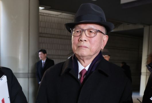 선고공판 마친 김기춘 - 김기춘 전 대통령 비서실장. 2024.1.24 연합뉴스