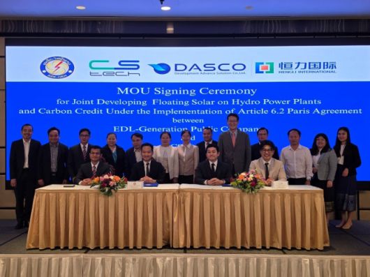 다스코와 CS Tech는 지난 10일 라오스 비엔티엔에서 라오스 국영 발전사 EDL-Gen과 ‘온실가스 감축 및 수상태양광 프로젝트’ 추진을 위한 협약을 체결했다. 이번 협약을 통해 한국 기업과 라오스 정부는 파리협정 6.2조 기반의 탄소감축 메커니즘을 적용한 공동사업을 본격화하게 됐다. 다스코 제공