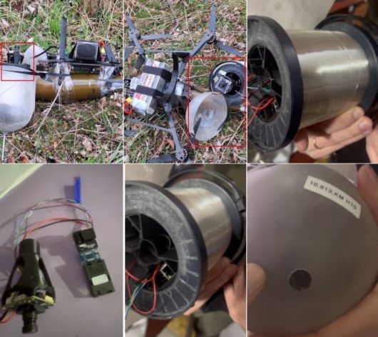 러시아군이 사용하는 광섬유 드론 자료사진