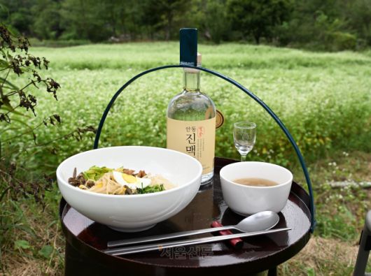 안동 맹개마을 진맥소주와 안주 페어링.