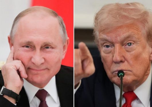 왼쪽부터 블라디미르 푸틴 러시아 대통령, 도널드 트럼프 미국 대통령 자료사진