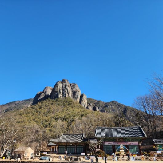 주왕산 대전사에서 바라보는 암봉