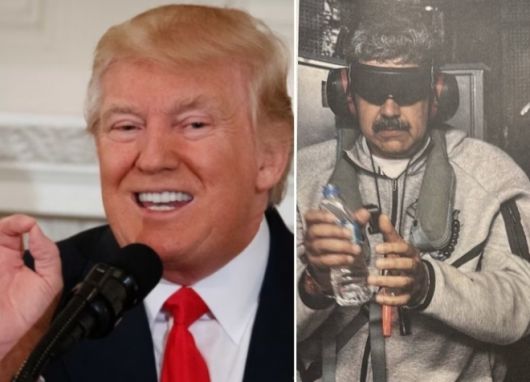 왼쪽은 트럼프 미국 대통령, 오른쪽은 3일(현지시간) 미국이 체포한 니콜라스 마두로 베네수엘라 대통령의 모습. 연합뉴스