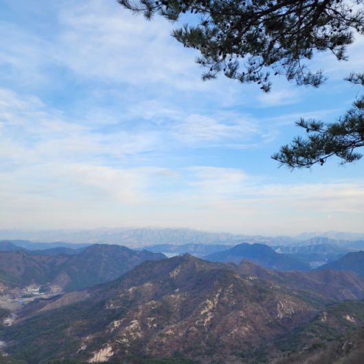 천태산 암릉의 풍경