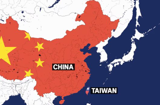 중국과 대만 지도