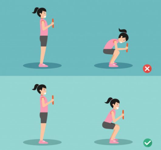 잘못된 스쿼트 자세/사진제공=freepik