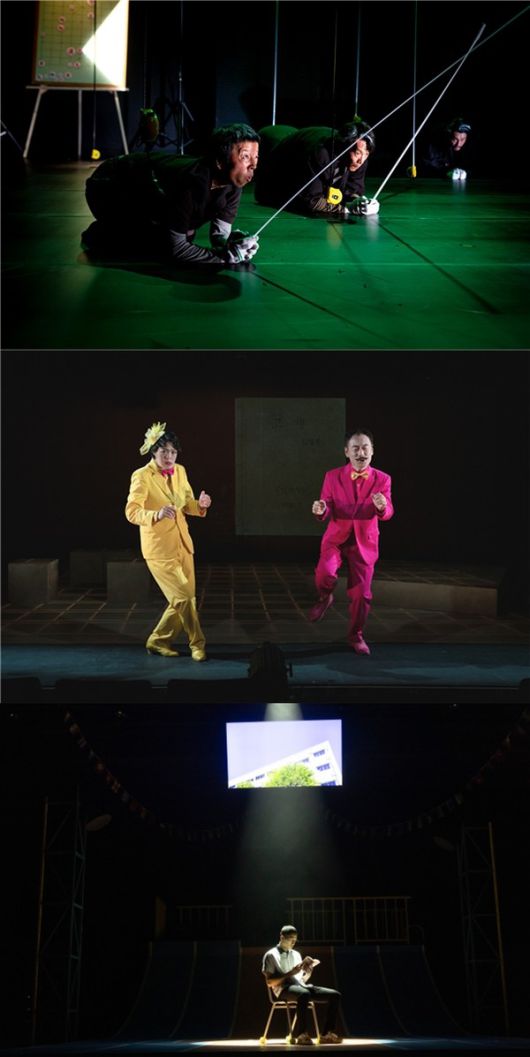 사진 = 위에서부터 '싸움의 기술, 졸', 통속소설이 뭐 어때서?!', '펜스 너머로 가을바람이 불기 시작해' 공연사진 / 작당모의, 극단 수수파보리, 극단 불의전차 제공