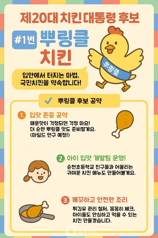 유치원 치킨 선거 이벤트 공약 포스터 / 사진제공=bhc