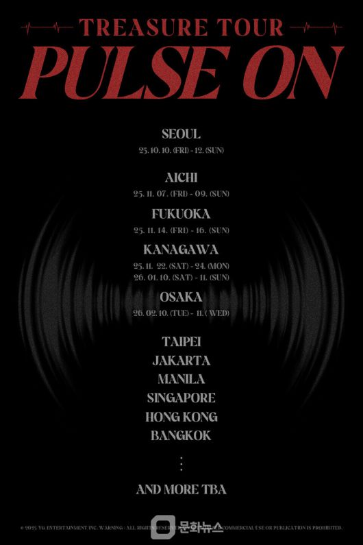 TREASURE TOUR [PULSE ON] 포스터 / 사진제공=YG엔터테인먼트