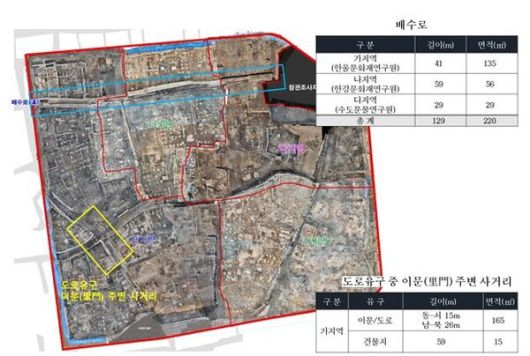 서울 예지동 세운4구역 매장유산 조사 지역./국가유산청