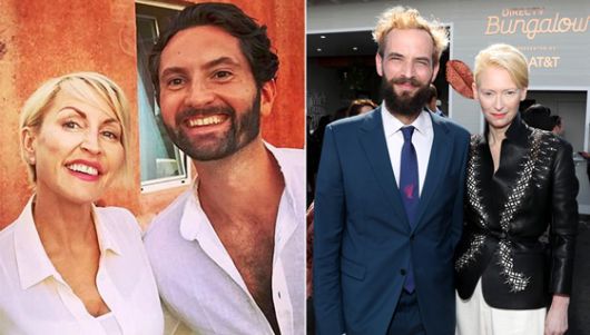 가수 폴 매카트니의 전 부인 헤더 밀스와 17살 연하 남자친구 마이크 딕먼(왼쪽사진), 배우 틸다 스윈튼과 17살 연하 남자친구 산드로 코프./사진=SNS, AFPBBNews=뉴스1