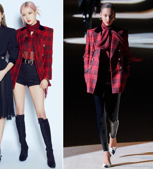 그룹 블랙핑크 로제, 생 로랑 2020 F/W 컬렉션/사진=YG엔터테인먼트, 생로랑