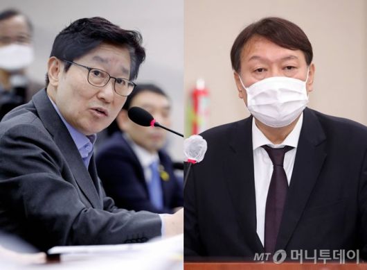 박범계 더불어민주당 의원(왼쪽), 윤석열 검찰총장 / 사진=뉴시스