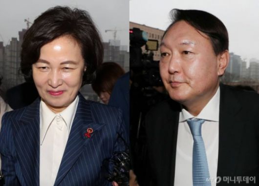 추미애 법무장관(왼쪽)과 윤석열 검찰총장./ 사진=이기범 기자