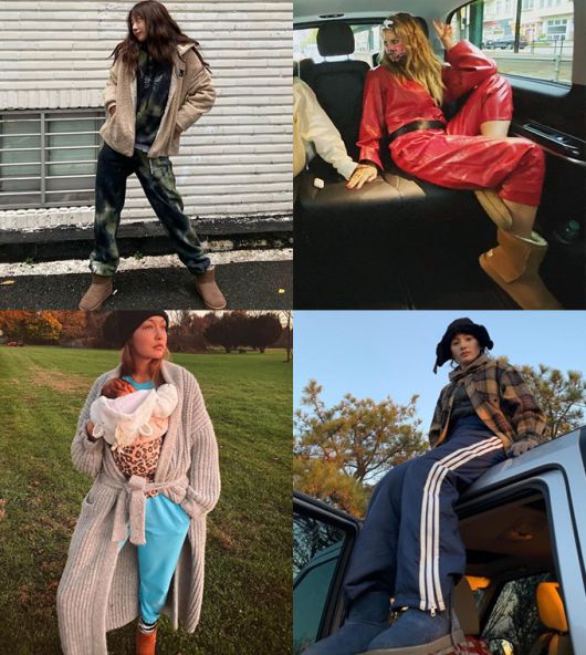 가수 겸 배우 허영지, 모델 하이디 클룸, 지지 하디드, 김용지 /사진=인스타그램