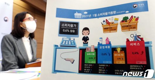 이정현 통계청 물가동향과장이 2일 정부세종청사 기획재정부 브리핑실에서 2021년 1월 소비자물가동향을 발표하고 있다. /사진=뉴스1