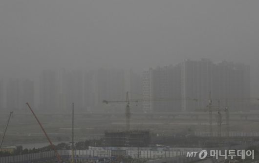 인천 송도IBS타워에서 바라본 아암물류단지(송도 8공구)