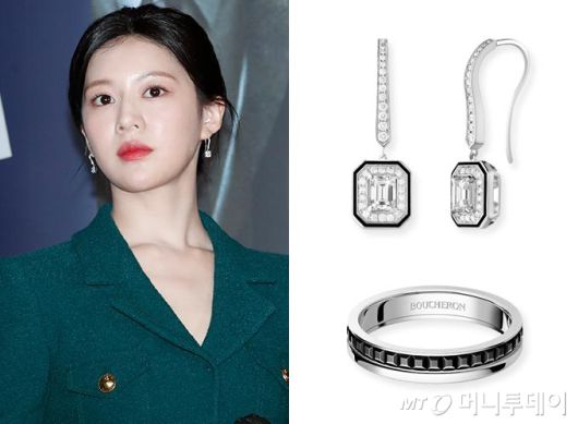 배우 고윤정이 '부쉐론' 주얼리를 착용한 모습./사진=뉴스1, 부쉐론(Boucheron) /편집=이은 기자