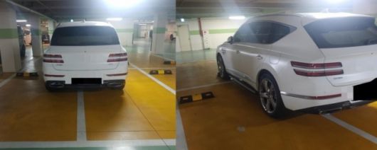 4칸을 차지한 제네시스 차량./사진=온라인 커뮤니티