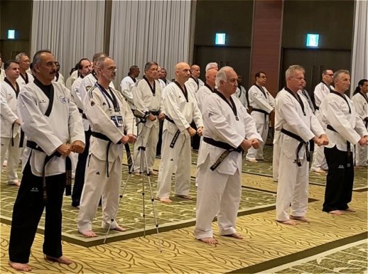 글로벌태권도연맹(GTTF)이 지난달 경기도 곤지암리조트에서 주최한 행사장을 찾은 각국의 태권도 지도자들. 태권도의 모국에서 격파와 호신술 등을 배운다는 의미가 남다르다고 했다. 그들은 또 전통적인 무도로서의 태권도가 변질되는 걸 염려했다./사진=남형도 기자