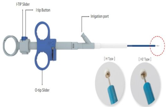 파인메딕스가 세계 최초로 개발한 하이브리드형 ESD(내시경점막하 박리술)시술용 나이프/사진제공=파인메딕스