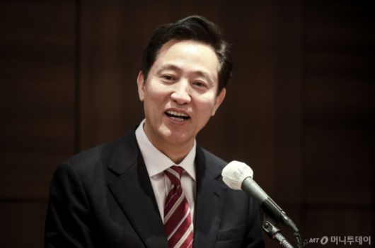 오세훈 서울시장이 27일 서울 중구 롯데호텔에서 열린 세계경제연구원 조찬포럼에서 인사말을 하고 있다. 2025.03.27./사진=뉴시스 /사진=정병혁