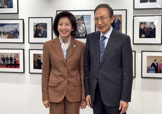 나경원 국민의힘 의원과 이명박 전 대통령. /사진=뉴시스