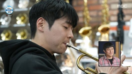 대니구가 낙원상가에서 다양한 트럼펫을 불어보며 수준급의 소리를 냈다. /사진=MBC '나 혼자 산다' 캡처