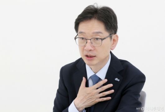 김경수 더불어민주당 대선 예비후보 인터뷰. /사진=김창현 기자 chmt@