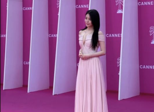 핑크카펫을 밟은 조혜정은 유창한 영어 실력으로 인터뷰를 진행해 눈길을 끌었다. 프랑스어로도 인사를 건네며 현지 관객들과 소통했다./사진=인스타그램 갈무리