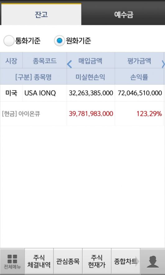 조모씨 고1아들 주식 계좌 잔고