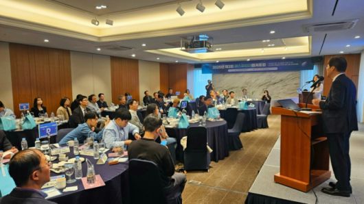 배동석 인텔렉추얼디스커버리 부사장이 '제3회 패스파인더 벤처포럼'에서 발표하고 있다. /사진=최태범 기자