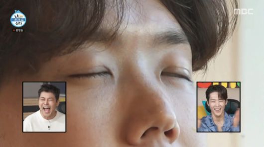 초밥을 음미하는 카이의 모습. /사진=MBC '나 혼자 산다' 캡처